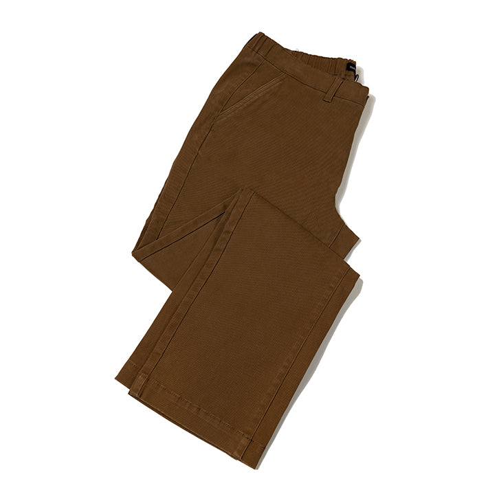 Cotton stretch straight chino pant side entry pockets 2 back jet pockets