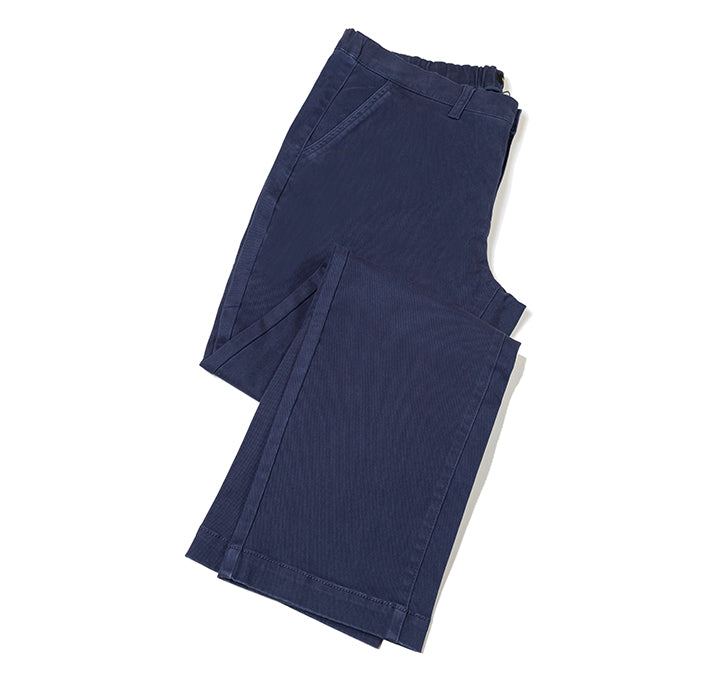 Cotton stretch straight chino pant side entry pockets 2 back jet pockets