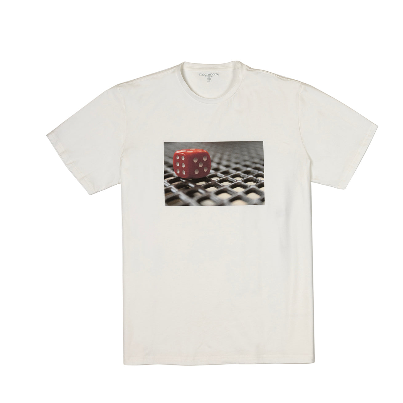 Cotton stretch T shirt with dice print