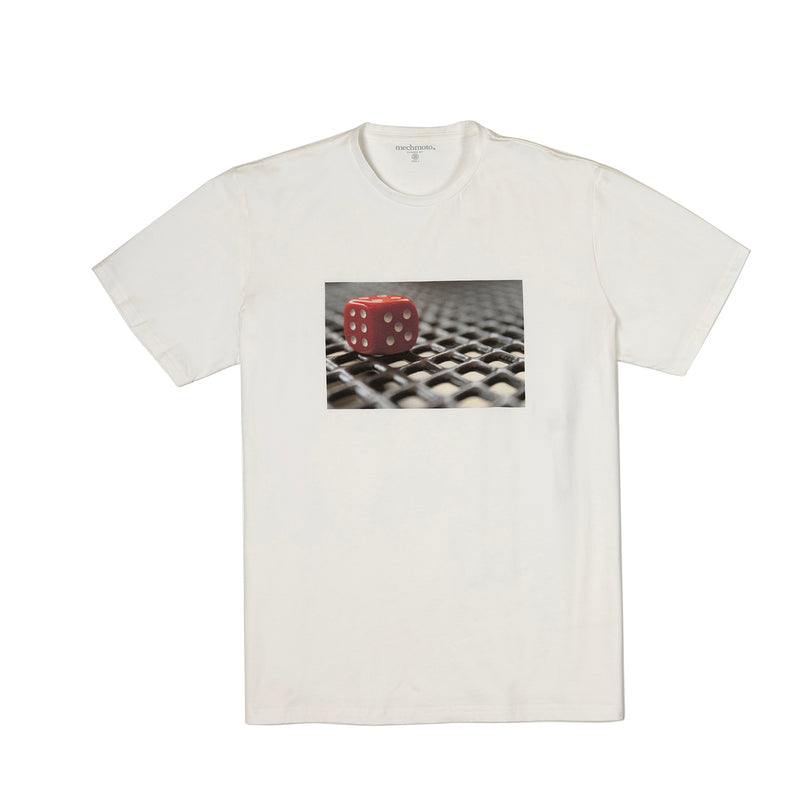 Cotton stretch T shirt with dice print