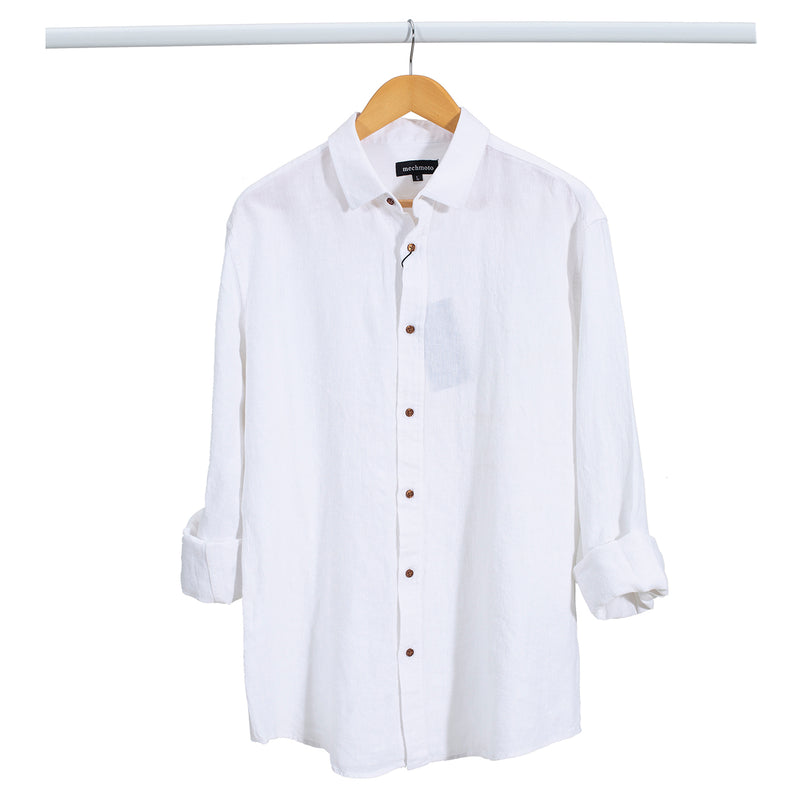 Luxury Linen Shirt With Chest Pocket