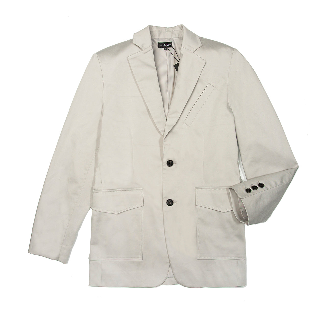 Stretch Cotton Jacket With Pocket Detail
