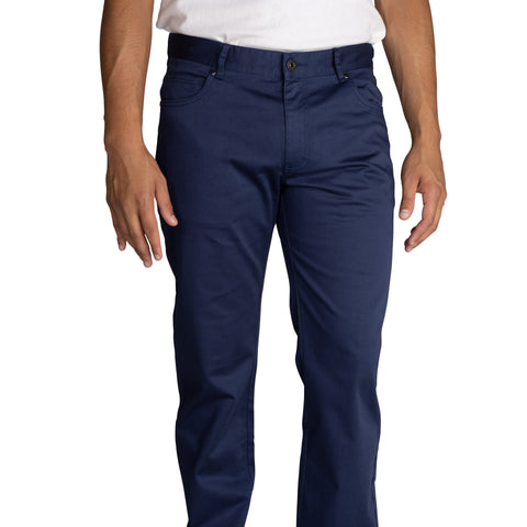 Deluxes slim stretch 5 pocket chino pant : Navy