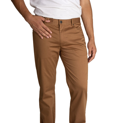 Deluxes slim stretch 5 pocket chino pant : Mustard