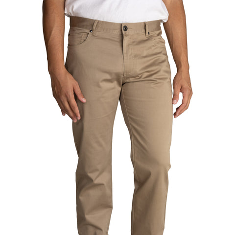 Deluxes slim stretch 5 pocket chino pant : Sand