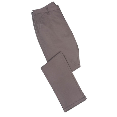 Stretch luxury slim chino with side pocket detail: Mushroom
