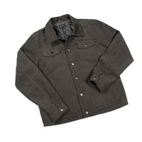 Luxury cord button jacket with side pockets : KHAKI