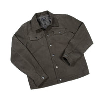 Luxury cord button jacket with side pockets : KHAKI