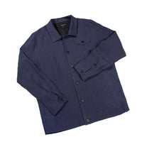 Ligned linen jacket with button detail: BLUE