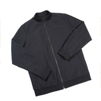 Textured wadded jacket with side pockets: BLACK